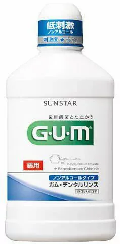 【送料込・まとめ買い×8点セット】サンスター GUM ( ガム ) 薬用 デンタルリンス ノンアルコールタイプ 500ml ( 4901616008236 )