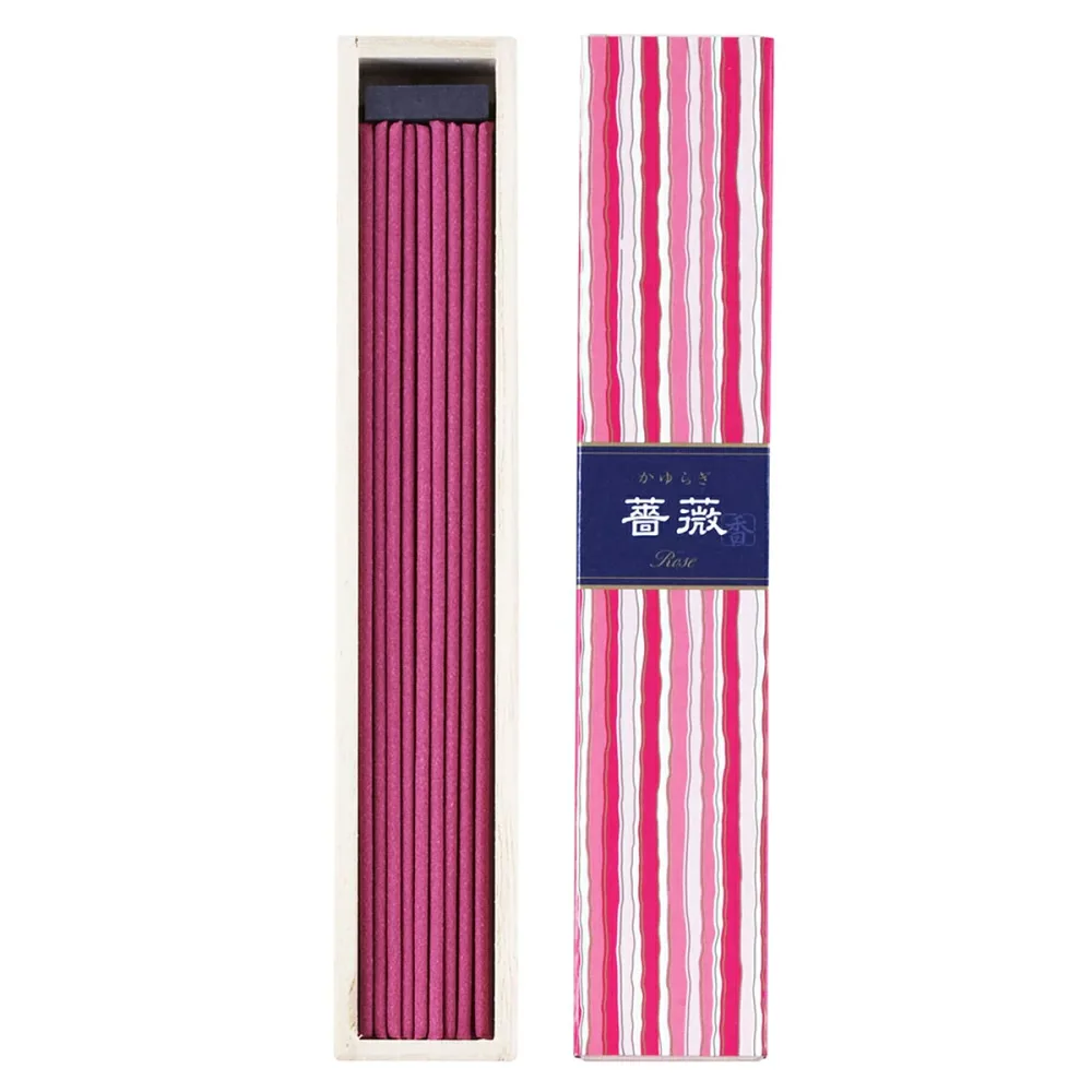 【送料込・まとめ買い×8点セット】日本香堂 お香 インセンス 「かゆらぎ 薔薇 スティック40本入」 ( 4902125384521 )