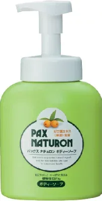 【送料込・まとめ買い×8点セット】太陽油脂 パックスナチュロン ボディーソープ 500ml 本体 濃密な泡をつくりだすエコホイッパー付きボトル ( 4904735055204 )