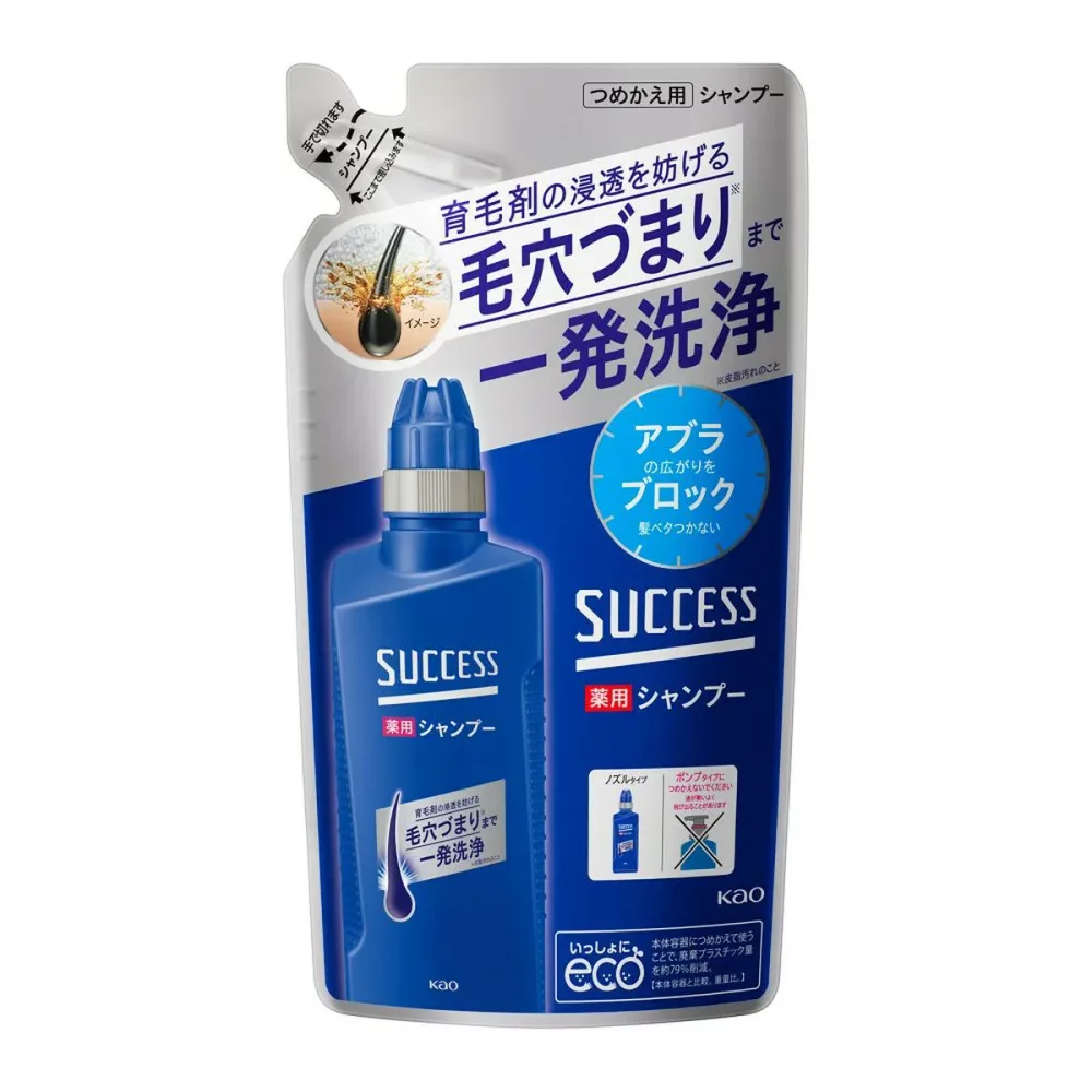 【送料込・まとめ買い×3個セット】花王 サクセス 薬用シャンプー 詰替 320ml