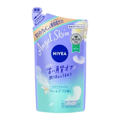 【送料込・まとめ買い×8個セット】花王 ニベア エンジェルスキン ボディウォッシュ サボン&ブーケの香り 詰替 360ml
