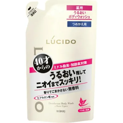 【送料込・まとめ買い×9個セット】マンダム ルシード 薬用 デオドラント ボディウォッシュ うるおいタイプ 詰替え 380ml