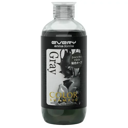 【送料込・まとめ買い×6個セット】アンナドンナ エブリカラーシャンプー グレー 300ml