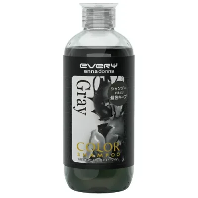 【送料込・まとめ買い×6個セット】アンナドンナ エブリカラーシャンプー グレー 300ml