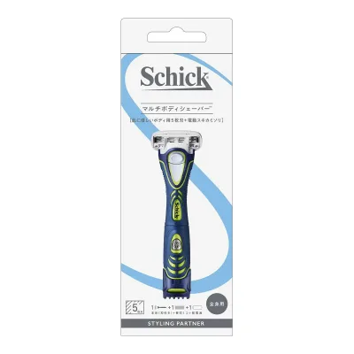 【送料込・まとめ買い×9点セット】シック Schick マルチボディシェーバー (刃付き+替刃1コ) 全身用