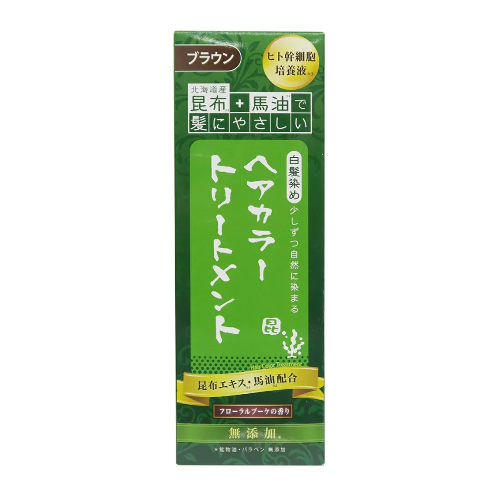 【送料込・まとめ買い×3点セット】三和通商 PKB 昆布と馬油 ヘアカラー トリートメント BR 200g