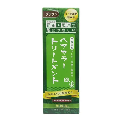 【送料込・まとめ買い×3点セット】三和通商 PKB 昆布と馬油 ヘアカラー トリートメント BR 200g