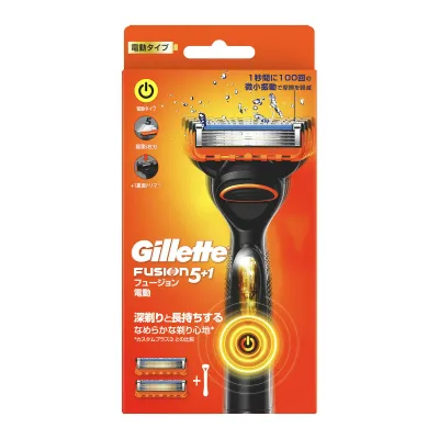 【送料込・まとめ買い×9点セット】P&G ジレット フュージョン パワー 電動タイプ ホルダー + 替刃2個入