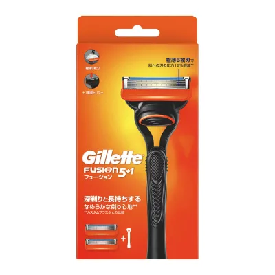 【送料込・まとめ買い×7点セット】P&G ジレット フュージョン マニュアル ホルダー + 替刃2個入