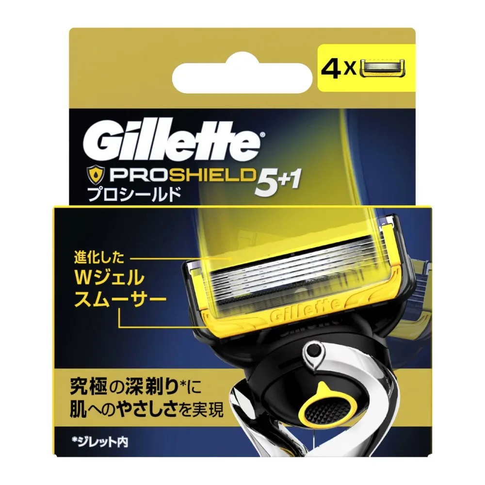 【送料込・まとめ買い×3点セット】P&G ジレット プロシールド 替刃 4B 4個入