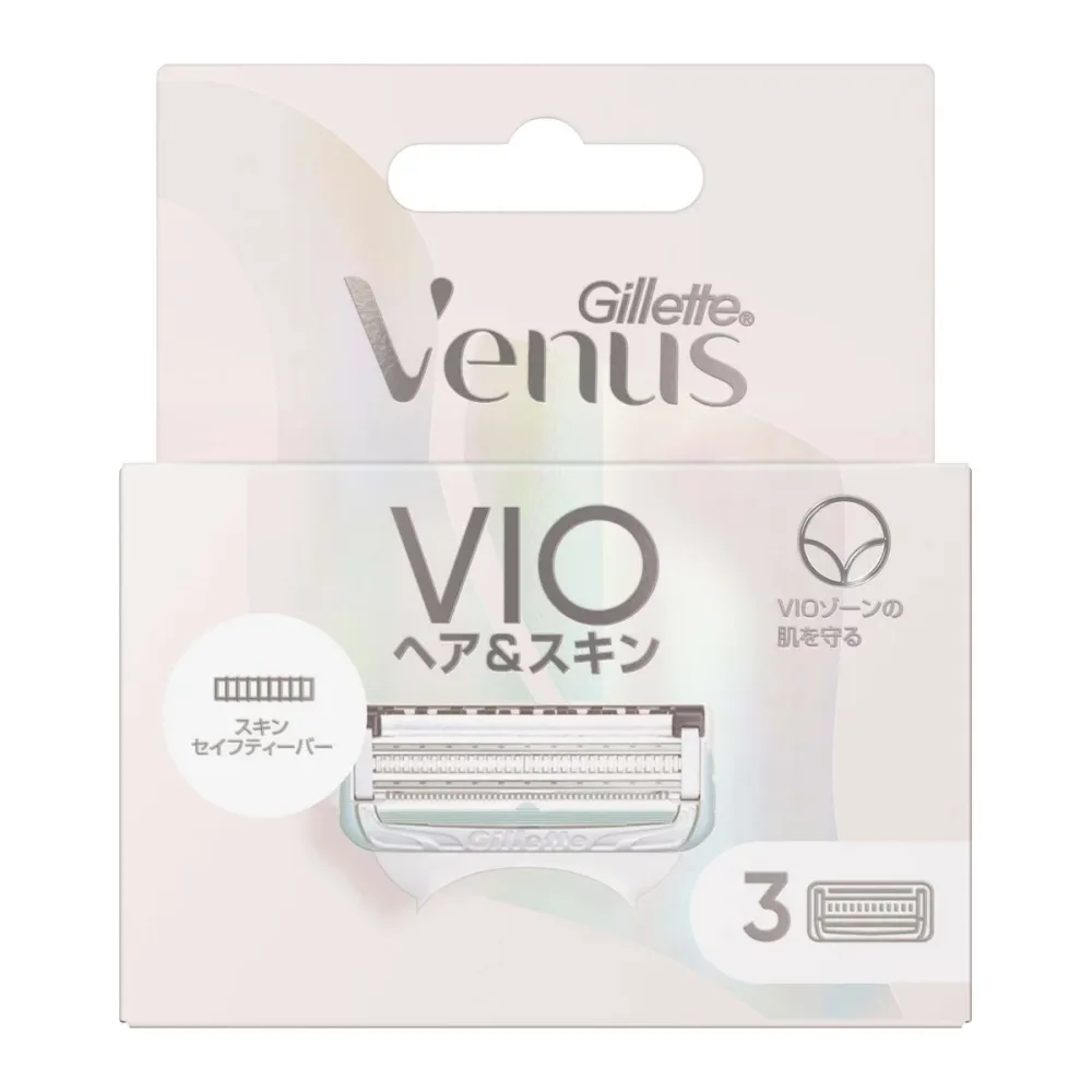 【送料込・まとめ買い×8点セット】P&G ジレット ヴィーナス VIOヘア&スキン カミソリ 替刃3個入