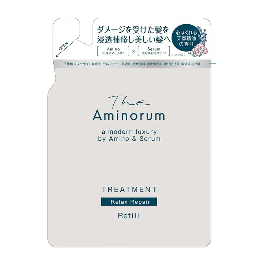 【送料込・まとめ買い×4点セット】熊野油脂 The Aminorum ジ アミノラム トリートメント つめかえ用 350ml