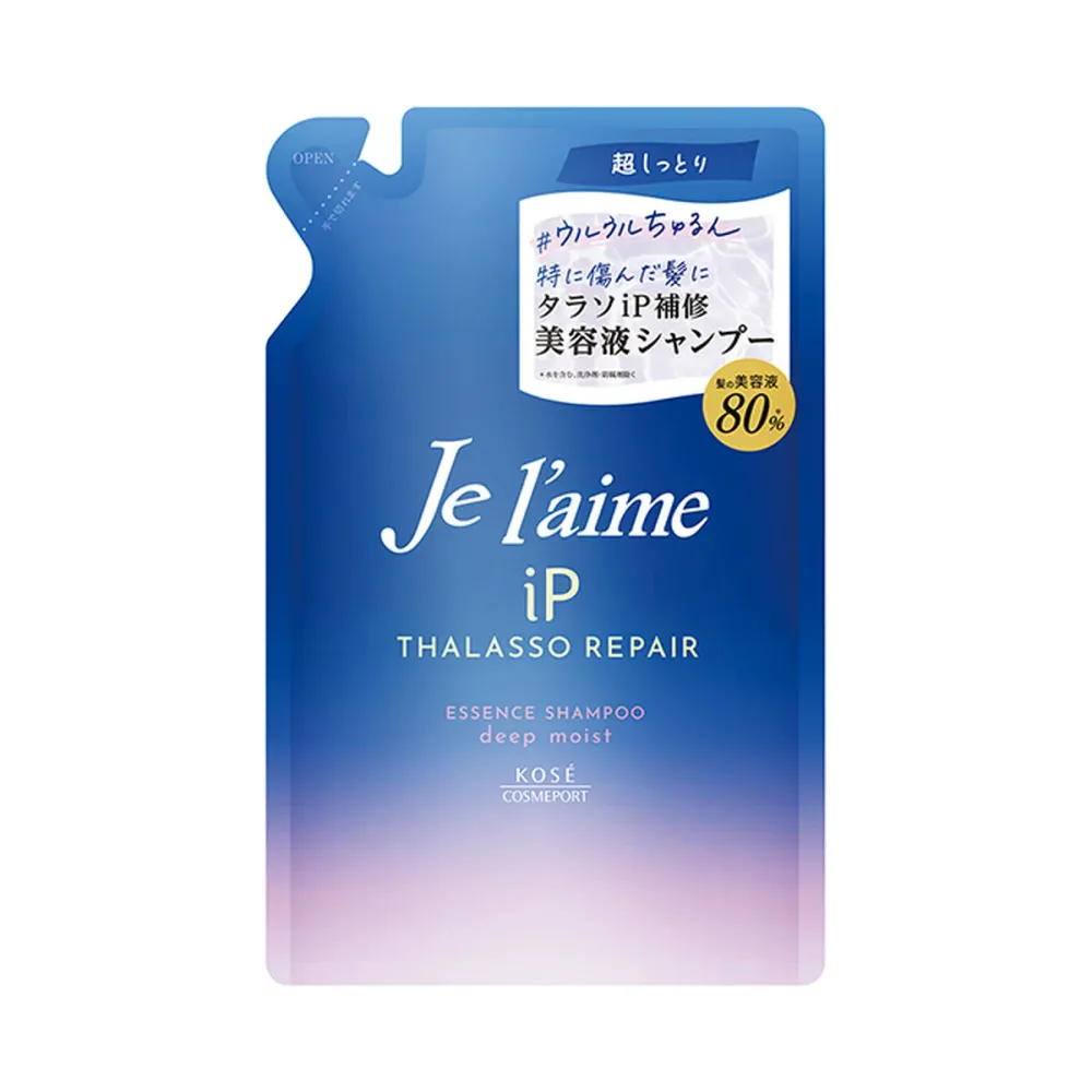 【送料込・まとめ買い×2点セット】コーセーコスメポート ジュレーム iP タラソリペア 補修美容液 シャンプー ディープモイスト つめかえ用 340ml