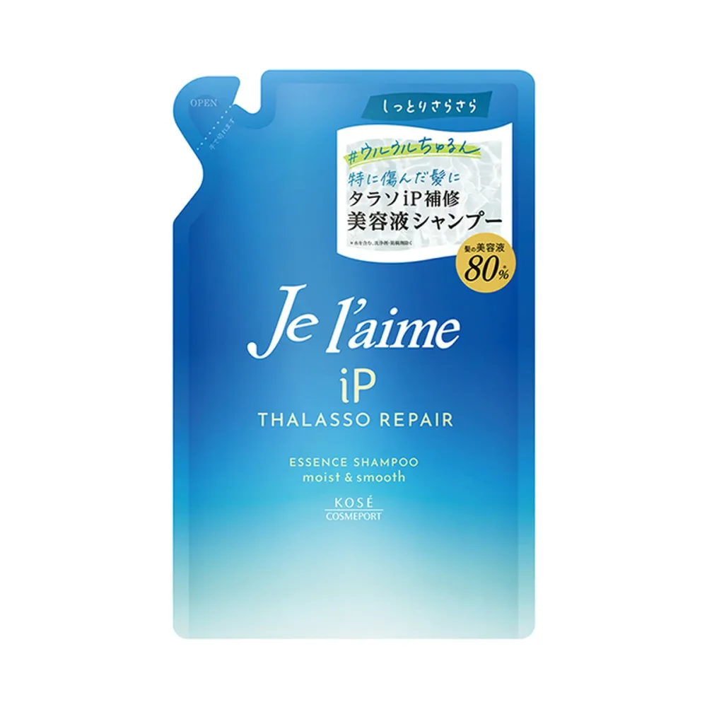 【送料込・まとめ買い×2点セット】コーセーコスメポート ジュレーム iP タラソリペア 補修美容液 シャンプー モイスト&スムース つめかえ用 340ml