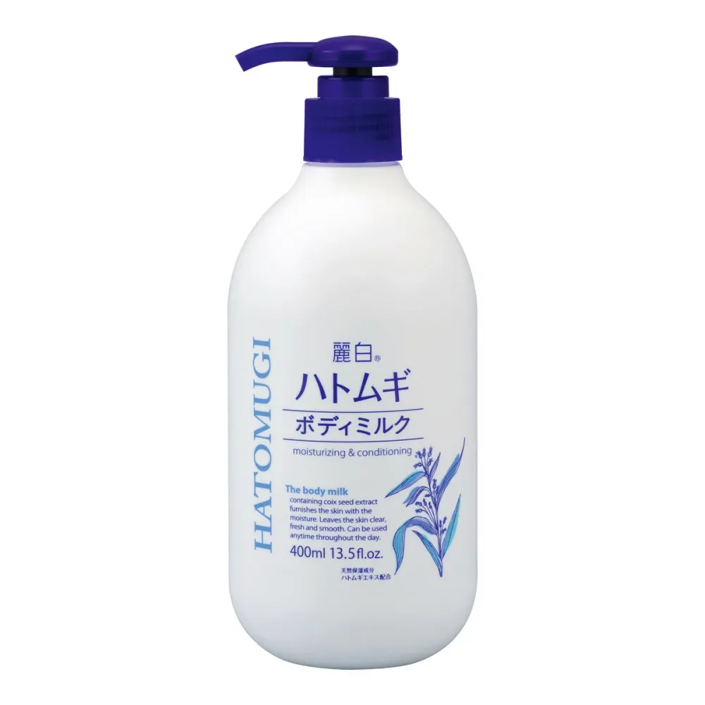 【送料込・まとめ買い×2点セット】熊野油脂 麗白 ハトムギボディミルク 400ml 本体 ( 4513574029606 )