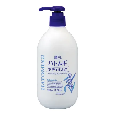 【送料込・まとめ買い×2点セット】熊野油脂 麗白 ハトムギボディミルク 400ml 本体 ( 4513574029606 )