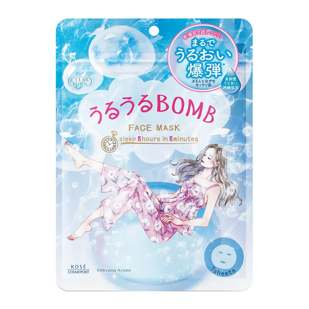 【送料込・まとめ買い×48点セット】コーセー クリアターン うるうる BOMB マスク 7枚入