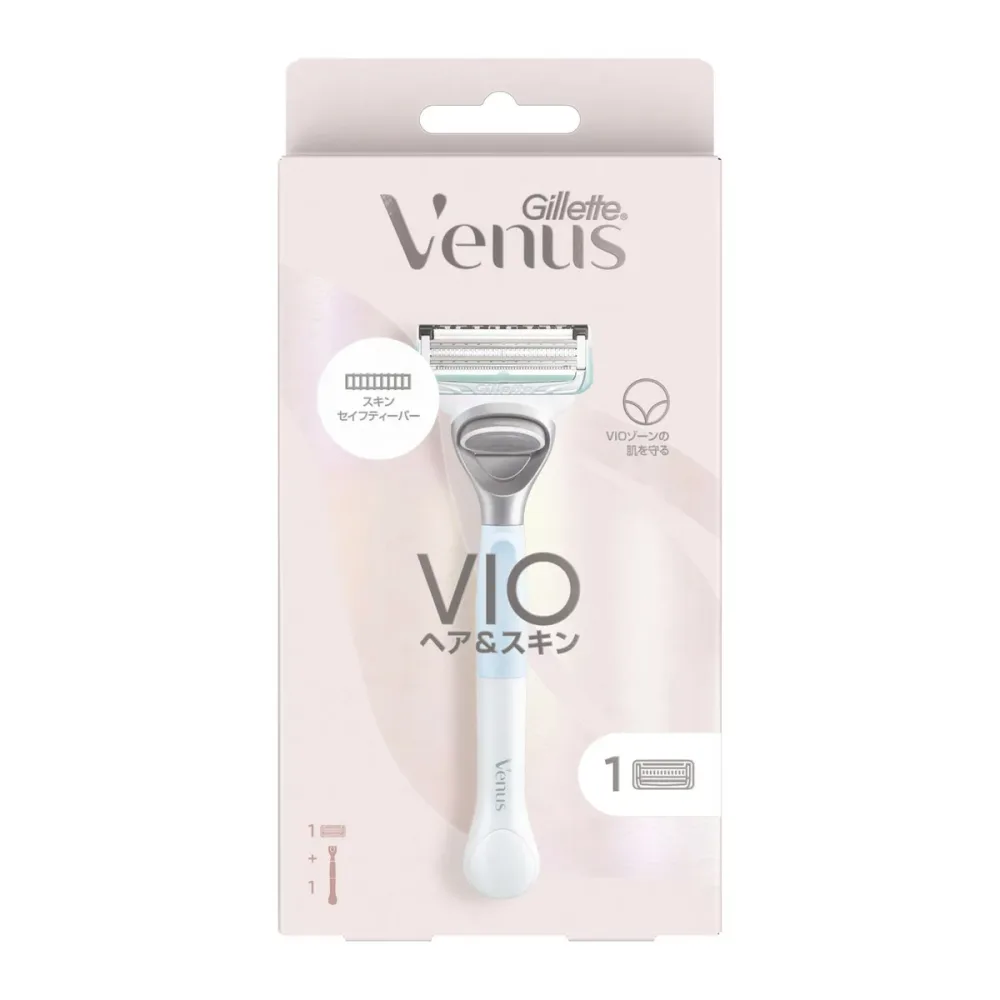 【送料込・まとめ買い×10個セット】P&G ジレット ヴィーナス VIOヘア&スキン カミソリホルダー 本体1個(ハンドルのみ)+替刃1個入