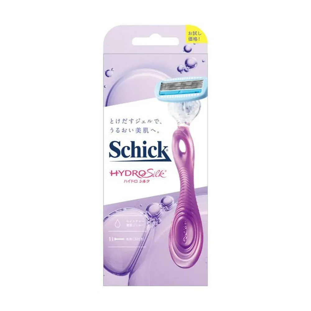 【送料込・まとめ買い×5個セット】Schick ハイドロシルク ホルダー刃付き 女性用カミソリ お試し用