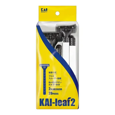 【送料込・まとめ買い×4点セット】貝印 GA0123 KAI leaf2 (20本入)