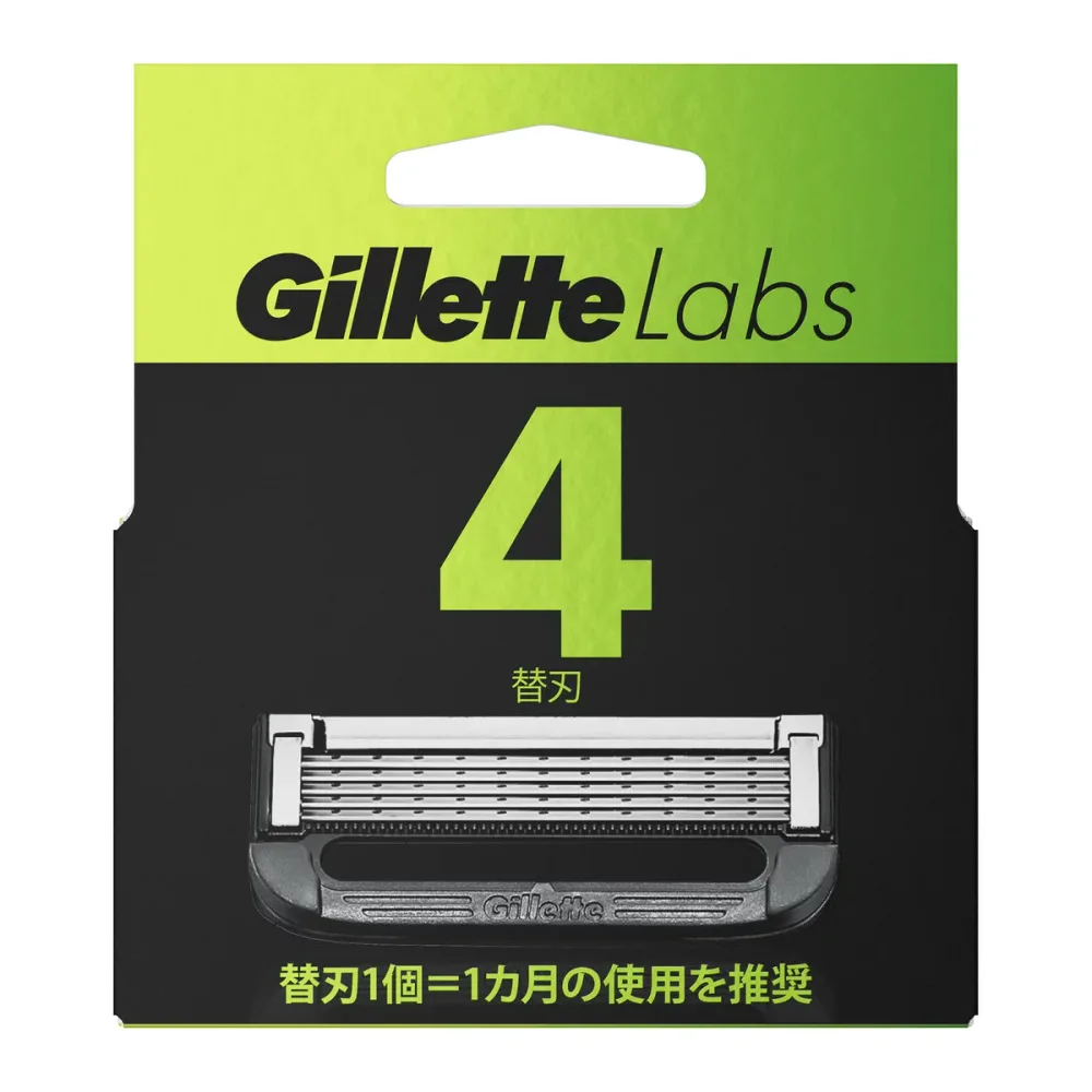 【送料込・まとめ買い×8点セット】P&G ジレットラボ 角質除去バー搭載 替刃 4個入