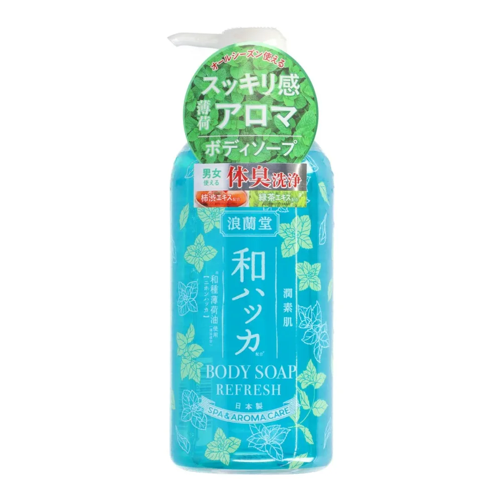 【送料込・まとめ買い×18個セット】コスメテックスローランド 潤素肌 和ハッカ クールボディソープ 480ml