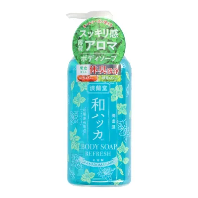 【送料込・まとめ買い×18個セット】コスメテックスローランド 潤素肌 和ハッカ クールボディソープ 480ml