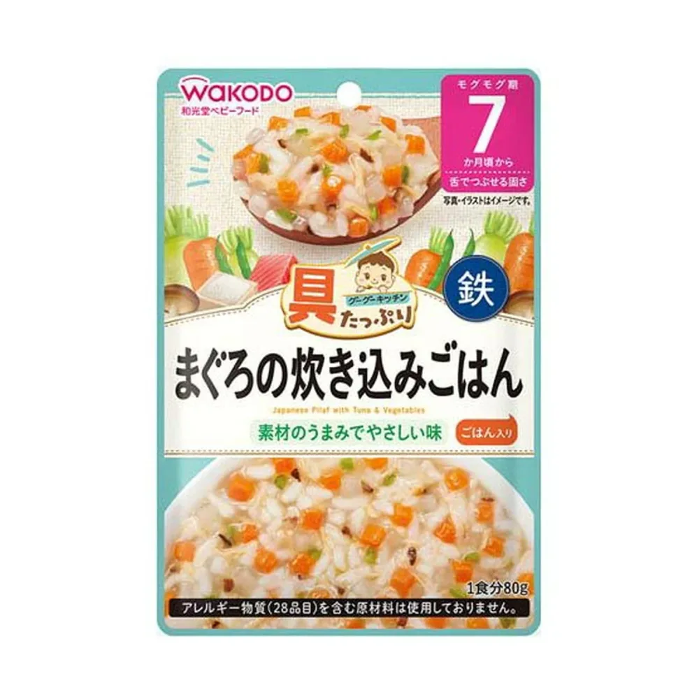 【送料込・まとめ買い×48個セット】アサヒグループ食品 和光堂 具たっぷりグーグーキッチン まぐろの炊き込みごはん 80g 7か月頃から
