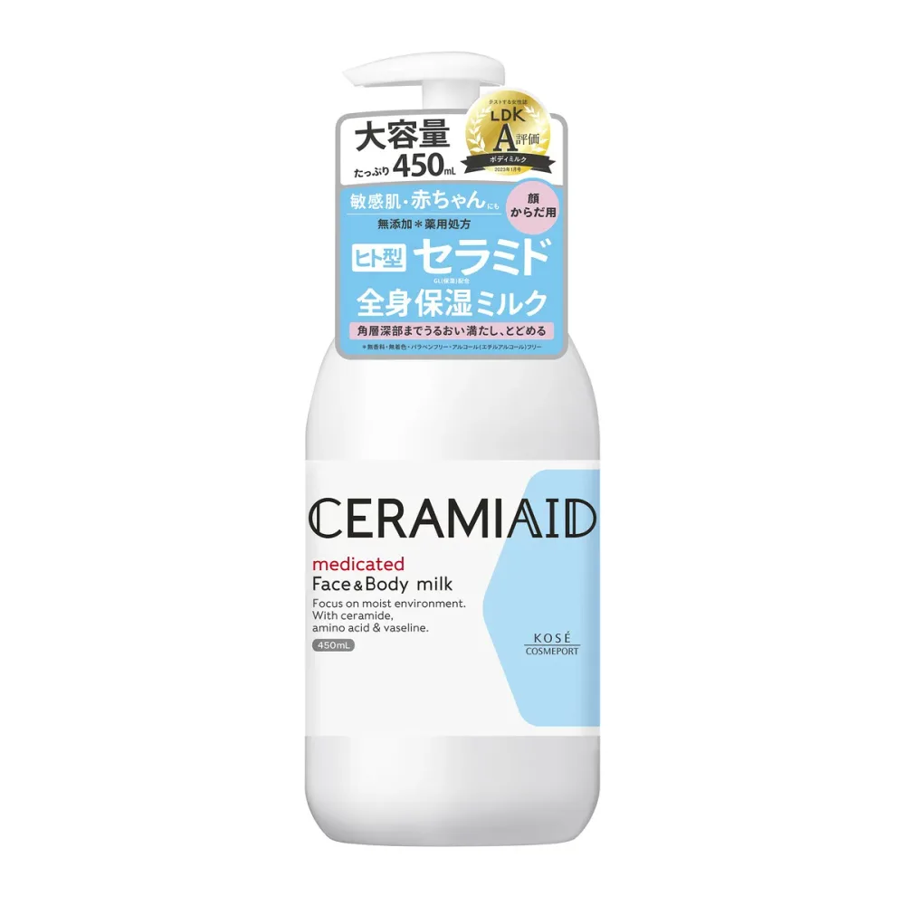 【送料込・まとめ買い×6点セット】コーセーコスメポート セラミエイド 薬用 スキンミルク 450ml