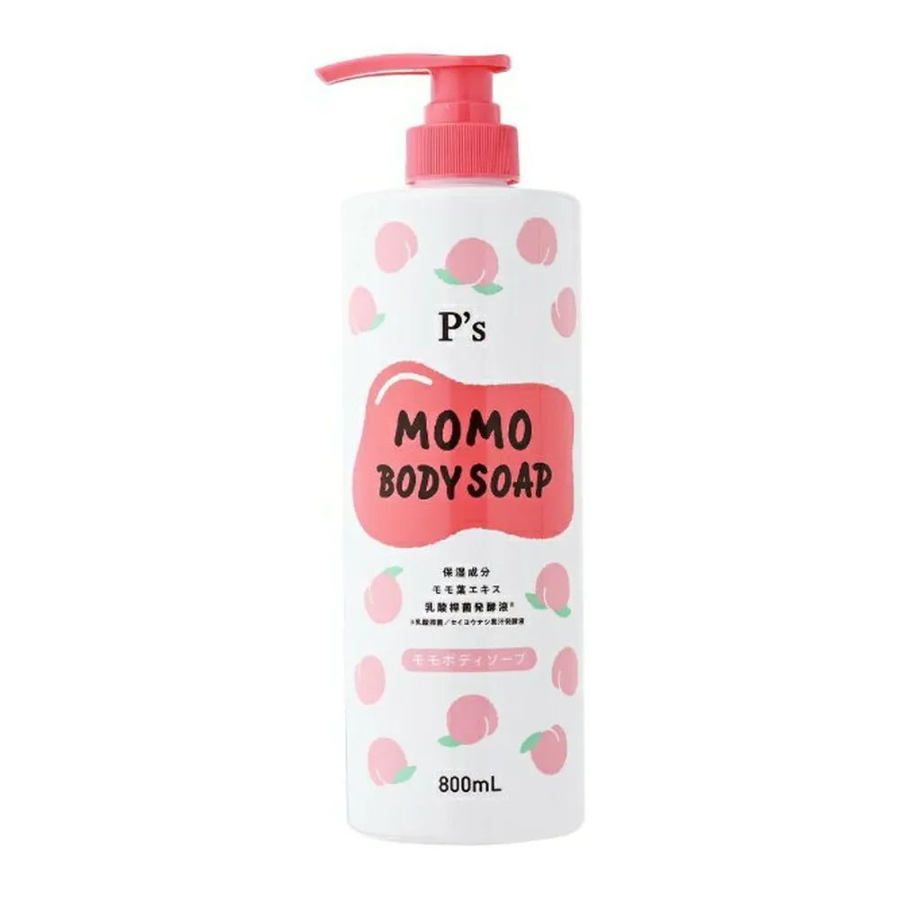 【送料込・まとめ買い×6点セット】コスメステーシヨン P’s モモ ボディソープ 800ml