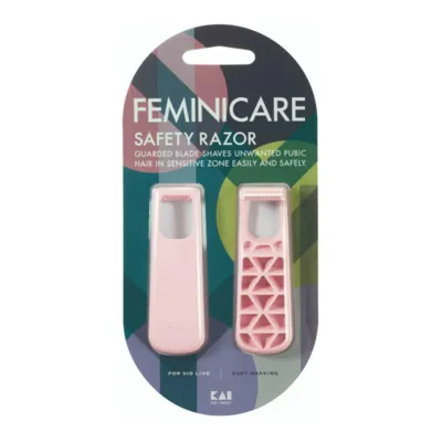 【送料込・まとめ買い×8点セット】貝印 FEMINICARE フェミニケア デリケートゾーン用かみそり 2本入 VIO デリケートゾーンケア (4901331003127)