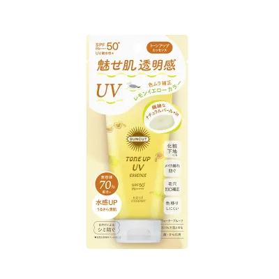 【送料込・まとめ買い×48個セット】コーセーコスメポート サンカットR トーンアップUV エッセンス レモンイエロー 80g 日焼け止め