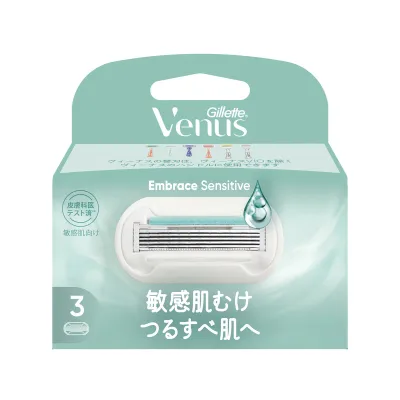 【送料込・まとめ買い×5個セット】P&G ジレット ヴィーナス エンブレイス センシティブ 敏感肌むけ 3B 替刃 3個入
