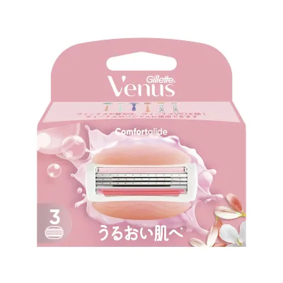 【送料込・まとめ買い×5個セット】P&G ジレット ヴィーナス コンフォートグライド うるおい肌 ホワイトティーの香り 3B 替刃 3個入