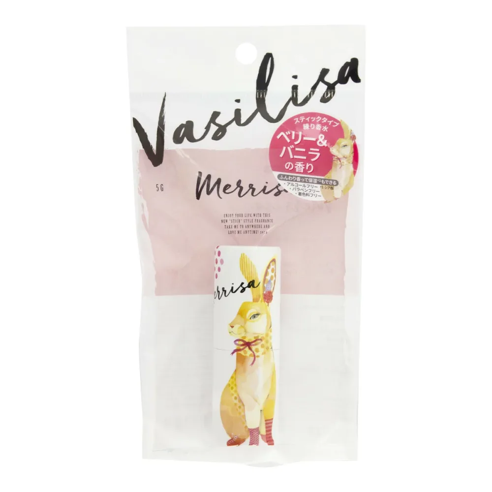【送料込・まとめ買い×10個セット】フィッツコーポレーション Vasilisa ヴァシリーサ パフュームスティック メリッサ ウサギ ベリー&バニラの香り 5g 練り香水