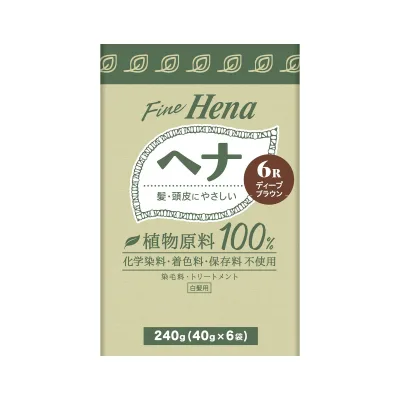 【送料込・まとめ買い×10個セット】三宝 テンスター ファインヘナ6P ディープブラウン 40g×6 白髪用 染毛料