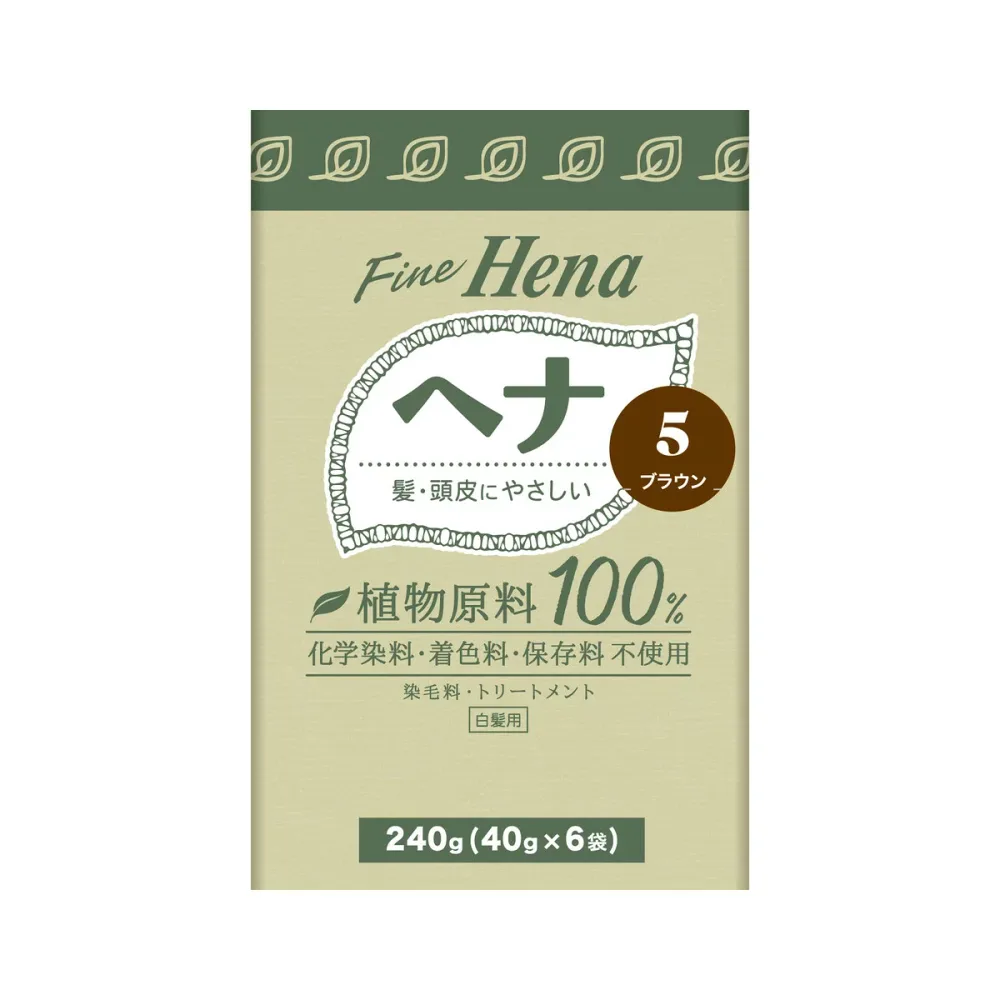 三宝 テンスター ファインヘナ6P ブラウン 40g×6 白髪用 染毛料