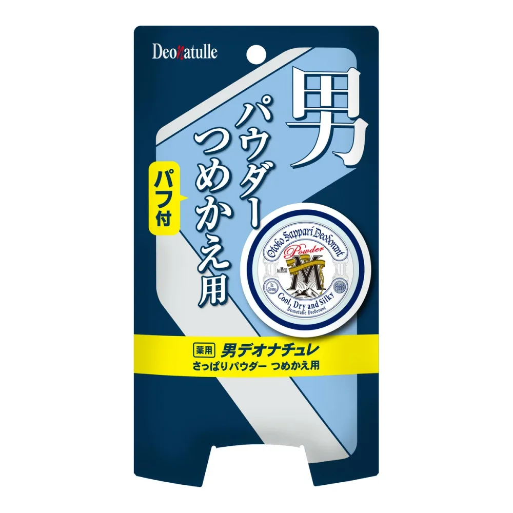 【送料込・まとめ買い×36個セット】シービック 薬用 男 デオナチュレ さっぱりパウダー つめかえ用 25g パウダータイプ 直ヌリ 制汗デオドラント