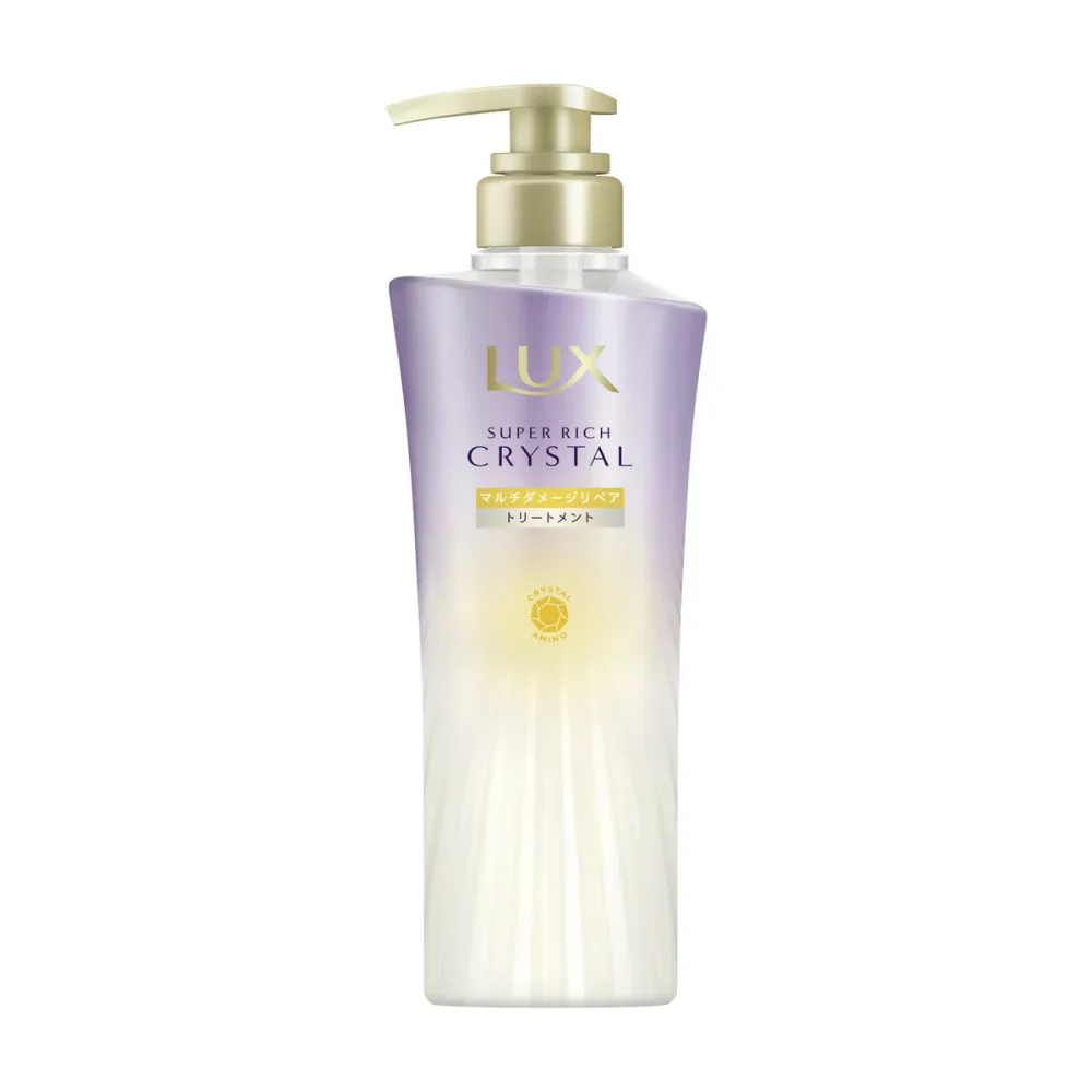 【送料込・まとめ買い×12個セット】ユニリーバ LUX ラックス スーパーリッチクリスタル マルチダメージリペア トリートメント ポンプ 本体 450g