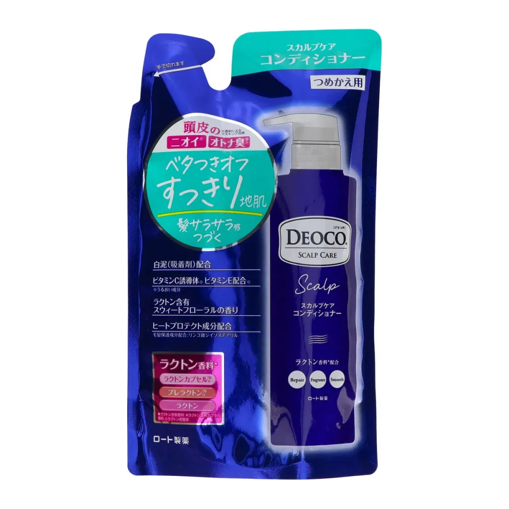 【送料込・まとめ買い×5個セット】ロート製薬 デオコ スカルプケア コンディショナー つめかえ用 370g