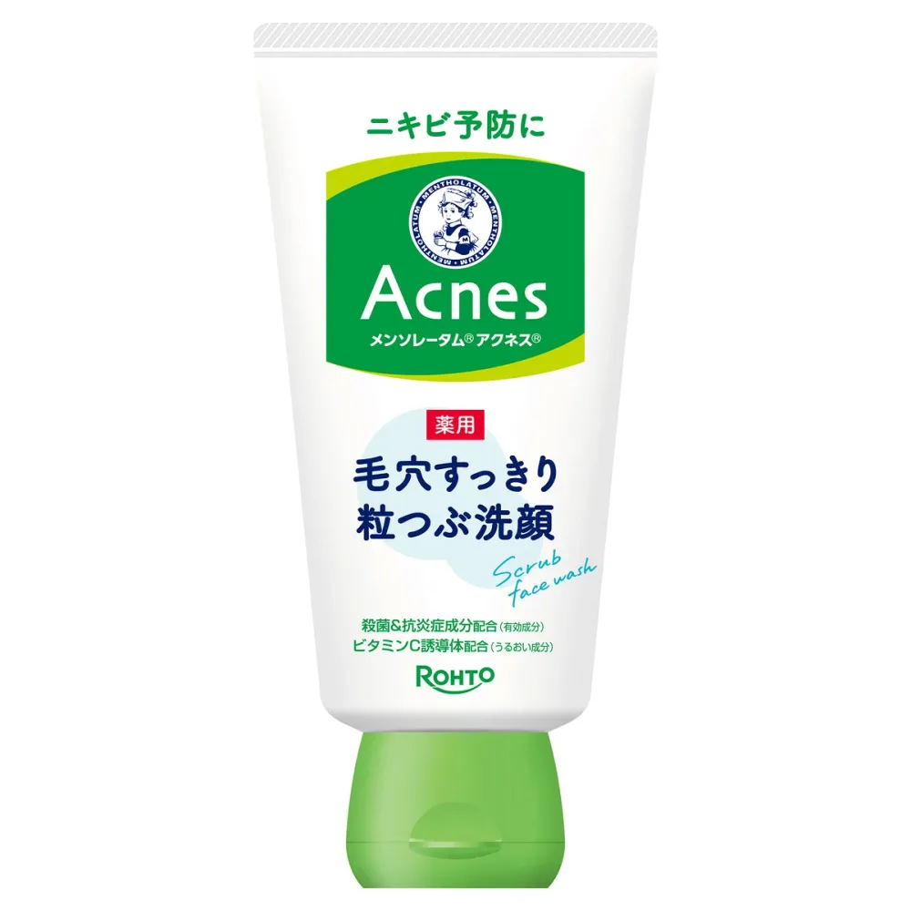 ロート製薬 メンソレータム アクネス 薬用 毛穴すっきり 粒つぶ洗顔 130g 洗顔