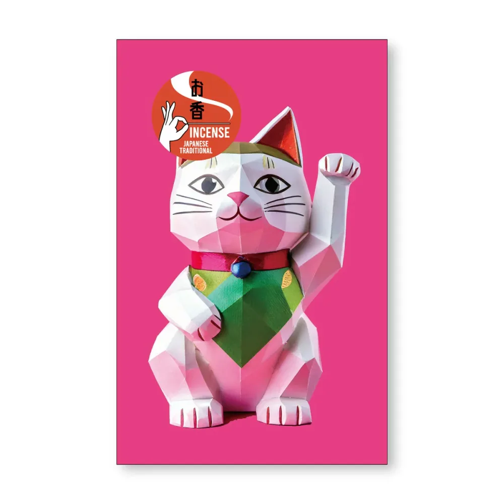 【送料込・まとめ買い×10個セット】日本香堂 お土産インセンス ホワイトセージの香り 招き猫 8本 お香