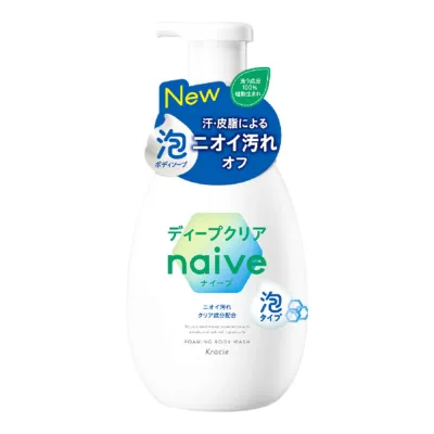 【まとめ買い×3点セット】クラシエ ナイーブ 泡で出てくるボディソープ ディープクリア ポンプ 600ml 泡タイプ