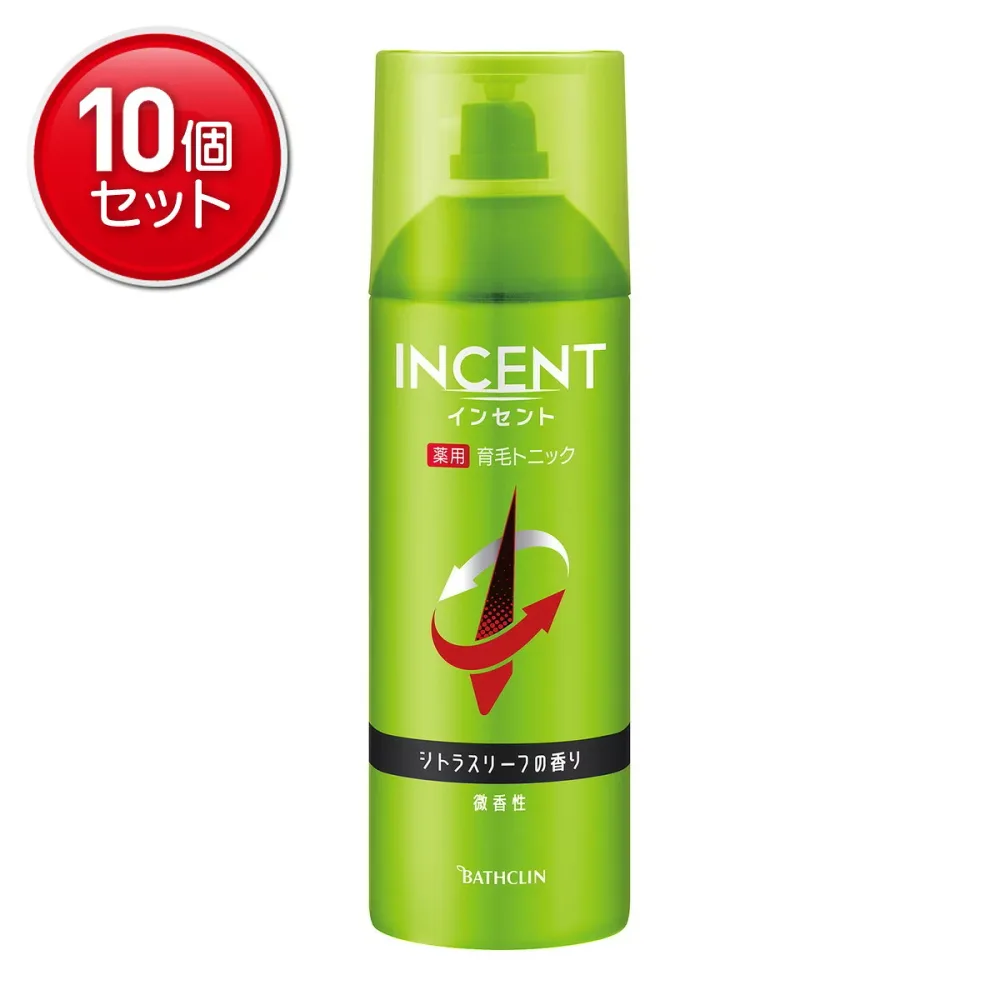 【最安挑戦!まとめ買い×10点セット】バスクリン INCENT インセント 薬用 育毛トニック 微香性 260G