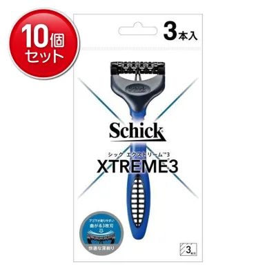 【最安挑戦!まとめ買い×10点セット】シック・ジャパン schick シック エクストリーム3 カミソリ 3本入