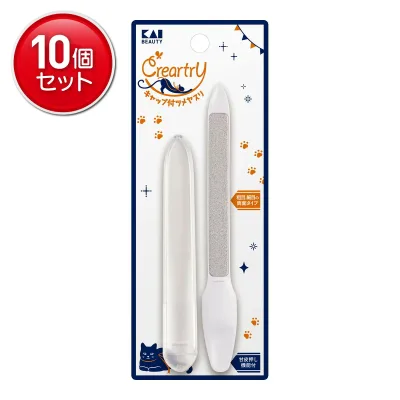 【最安挑戦!まとめ買い×10点セット】貝印 HC4006 クレアートリー キャップ付 ツメヤスリ