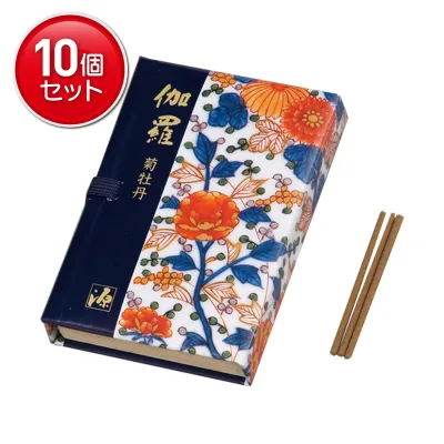 【最安挑戦!まとめ買い×10点セット】日本香堂 伽羅 菊牡丹 スティック 45本入