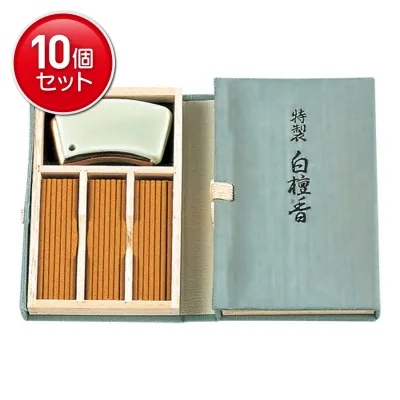 【最安挑戦!まとめ買い×10点セット】お香 インセンス 「特製白檀香 スティック60本入」 (4902125557000)