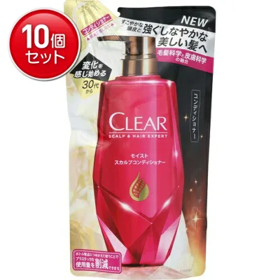 【最安挑戦!まとめ買い×10点セット】ユニリーバ クリア CLEAR モイスト スカルプコンディショナー つめかえ用 300g