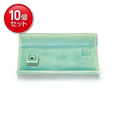 【最安挑戦!まとめ買い×10点セット】縁 香皿 青磁色 (4902125750135)